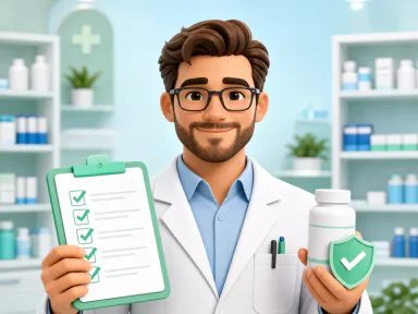 3D pharmacist illustration for a clearly labelled demo profile