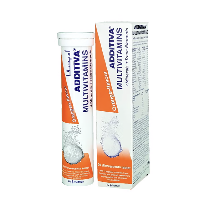 Additiva Additiva Multivitamins, Minerals & Trace Elements Orange Effervescent Tablets - 20 Tablets