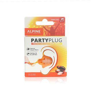 Alpine PartyPlug Transparent Reusable Music Earplugs - 1 Pair