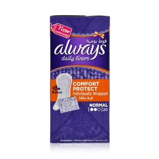 Always Daily Liners Comfort Protect Individually Wrapped Normal - 20 Liners