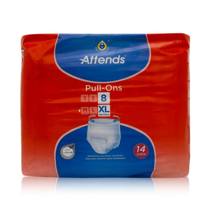 Attends Attends Pull-Ons Plus 8 Extra Large - 56 Pants (4 x 14)