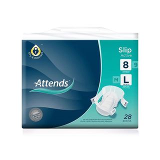 Attends Slip Active 8 Large Adult Diapers - 28 Diapers