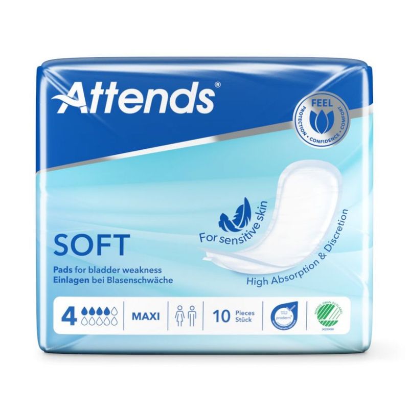 Attends Attends Soft 4 Super Incontinence Pads - 10 Pads