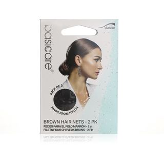 Basicare BC3737 Brown Invisible Hair Nets - 2 Pieces