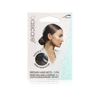 Basicare BC3890 Brown Invisible Hair Nets - 3 Pieces