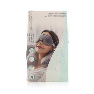 Basicare BC1827 Travel Sleep Kit with Eye Mask, Ear Plugs and Neck Pillow - 3 Pieces