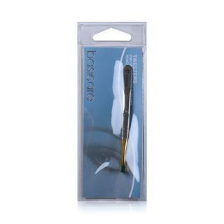 Basicare BC1004 Gold Flat-Tip Tweezers - 1 Piece