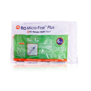 BD Micro-Fine 1 ml U-100 Insulin Syringes 31G x 6 mm - 10 Syringes