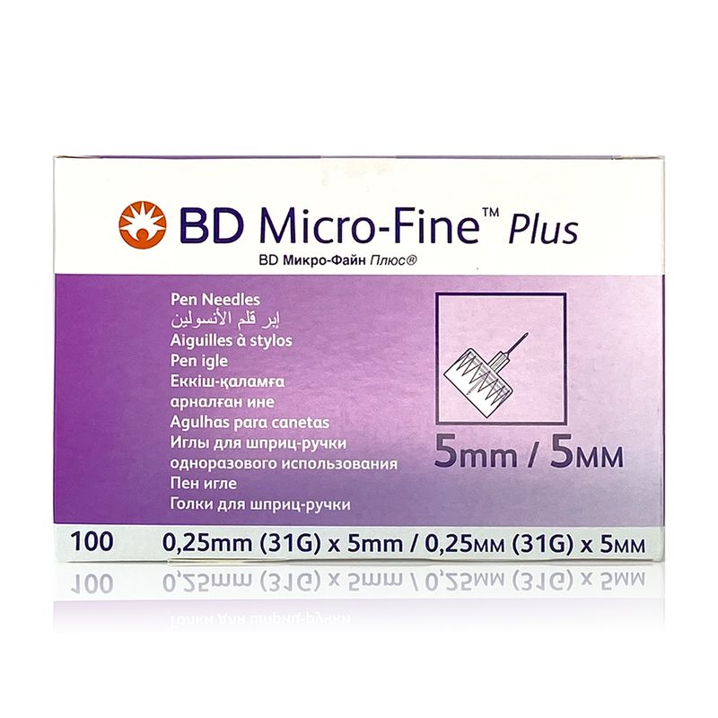 BD Micro-Fine BD Micro-Fine Plus Pen Needles 31G (0.25 mm) x 5 mm - 100 Needles