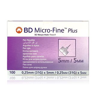 BD Micro-Fine Plus Pen Needles 31G (0.25 mm) x 5 mm - 100 Needles