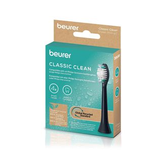 Beurer SC Classic Clean Sonic Toothbrush Heads, Black Medium - 4 Heads