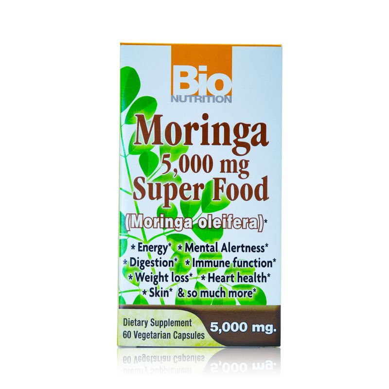 Bio Nutrition Bio Nutrition Moringa Super Food 5000 mg - 60 Vegetable Capsules