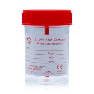 Bromed Stool Specimen Container with Screw Cap - 60 ml