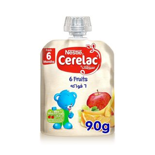 CERELAC 6 Fruits Fruit Puree Pouch 6m+ - 90 g