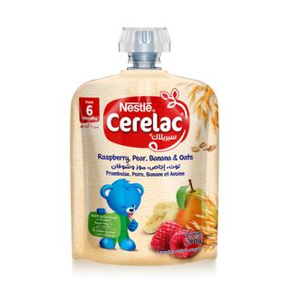 CERELAC Raspberry, Pear, Banana and Oats Puree Pouch 6m+ - 90 g