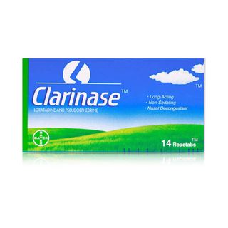 Clarinase Repetabs Loratadine 5 mg/Pseudoephedrine 120 mg Prolonged-Release Tablets - 14 Tablets