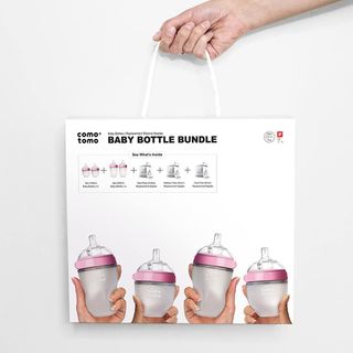 Comotomo Baby Bottle Bundle Pink - 4 Bottles + 6 Nipples