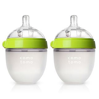 Comotomo Silicone Baby Bottles 150 ml (5 oz) Green - 2 Pack