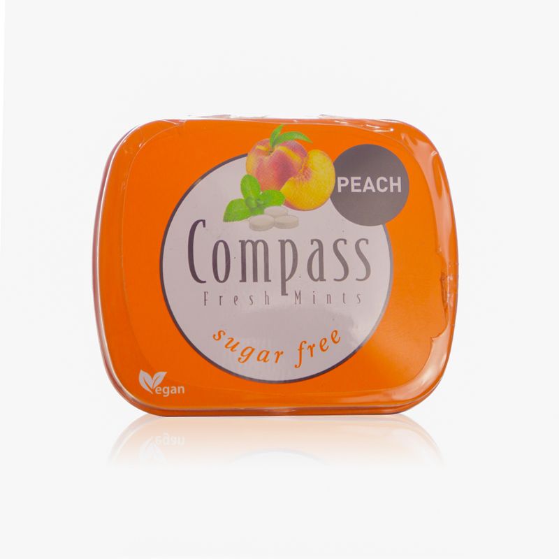 Compass Compass Mini Peach Sugar-Free Mints - 7 g