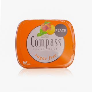 Compass Mini Peach Sugar-Free Mints - 7 g