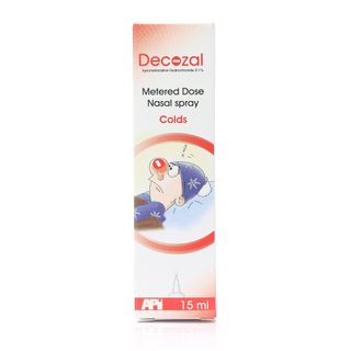 Decozal 0.1% Xylometazoline Nasal Spray for Adults - 10 ml