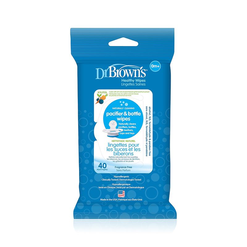 Dr. Brown's Dr. Brown's Pacifier & Bottle Healthy Wipes - 40 Wipes