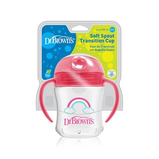Dr. Brown's Soft-Spout Transition Cup with Handles Rainbow, 180 ml, 6m+ - 1 Cup