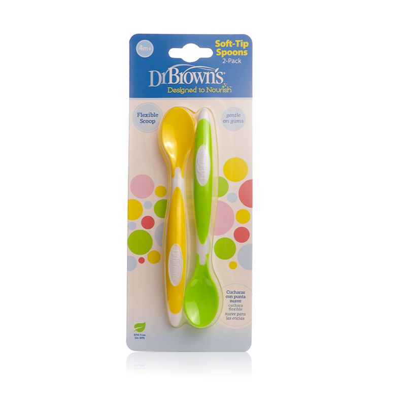 Dr. Brown's Dr. Brown's Soft-Tip Toddler Feeding Spoons, 4m+ - 2 Spoons