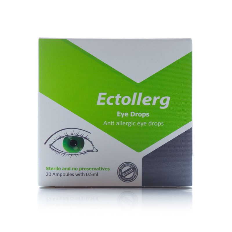 Ectollerg Ectollerg Ectoin 1% Eye Drops - 20 Single-Dose Ampoules x 0.5 ml