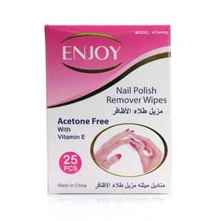 Enjoy Acetone-Free Nail Polish Remover Wipes - 25 Wipes