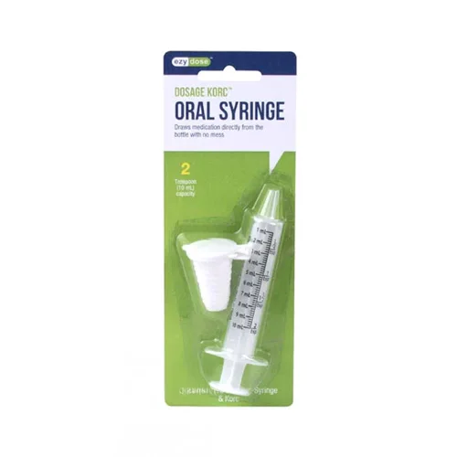 Ezy Care Ezycare Calibrated Oral Syringe with KORC Bottle Adapter - 10 ml