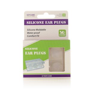 Flents Seal-Rite Clear Moldable Silicone Earplugs - 3 Pairs with Case