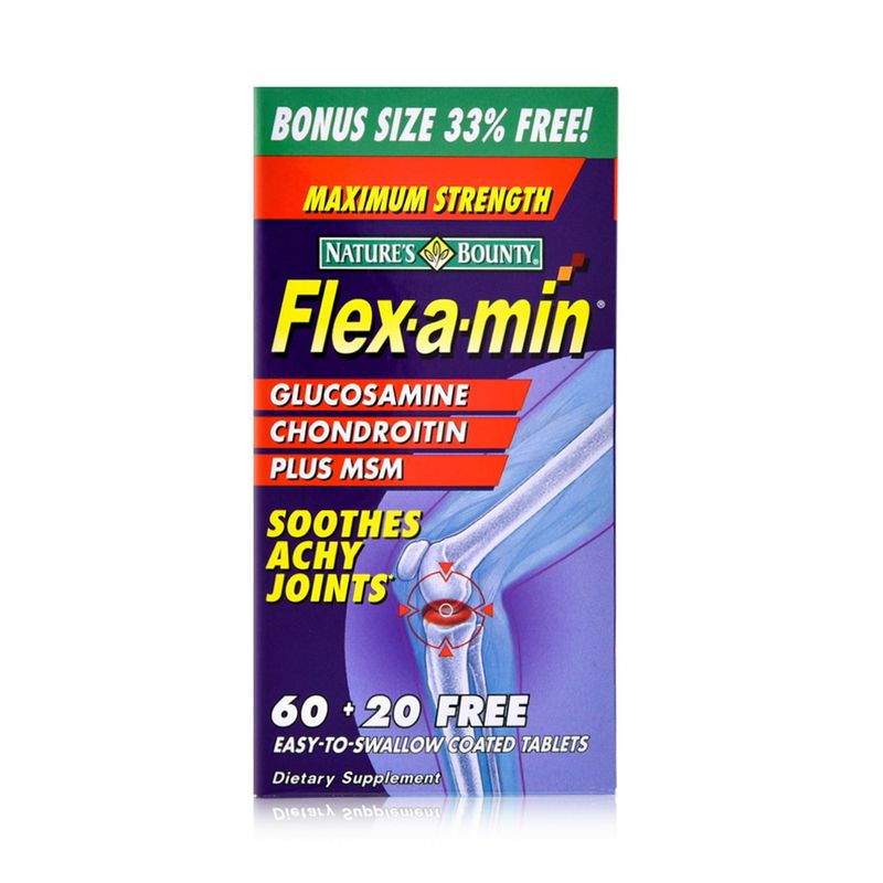 Nature's Bounty Nature's Bounty Flex-a-min Maximum Strength, 80 Coated Tablets (60 + 20 Free)