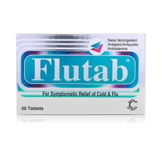 Flutab Paracetamol 500 mg/Pseudoephedrine Hydrochloride 30 mg/Diphenhydramine Hydrochloride 25 mg Film-Coated Tablets - 20 Tablets