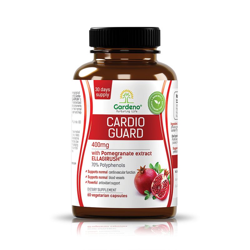 Gardeno Gardeno Cardio Guard Ellagirush Pomegranate 400 mg - 60 Vegetable Capsules