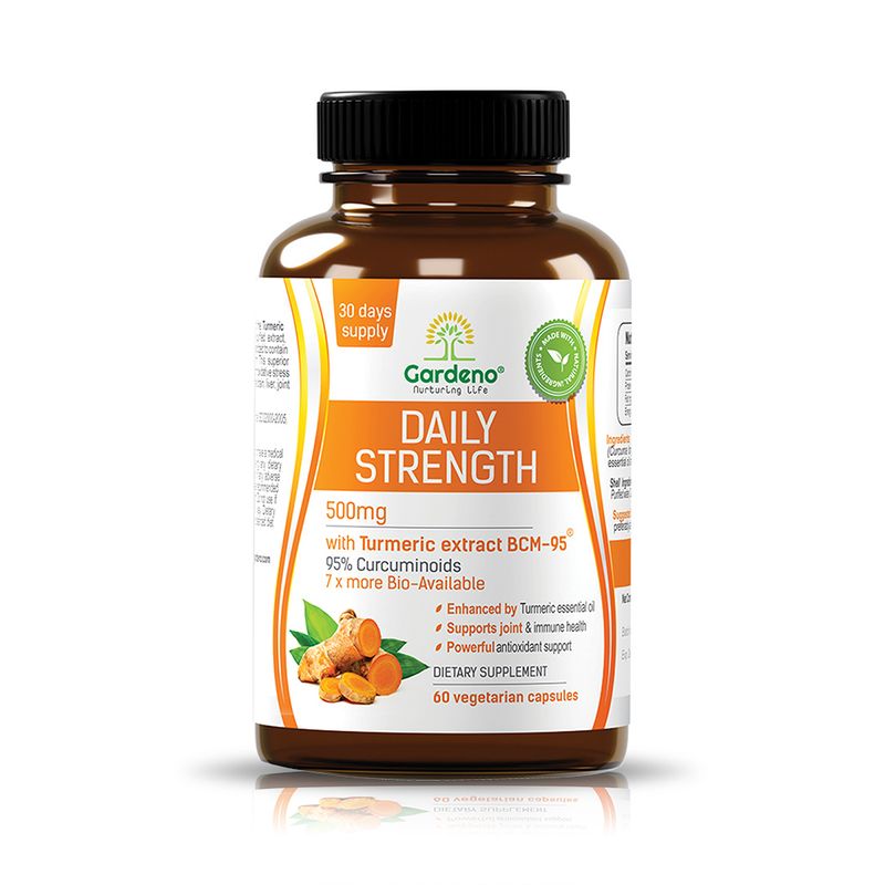 Gardeno Gardeno Daily Strength BCM-95 Bioactive Curcumin 500 mg - 60 Vegetable Capsules