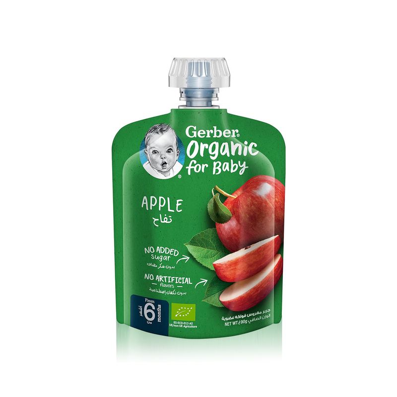 GERBER GERBER Organic Apple Puree Pouch 6m+ - 90 g