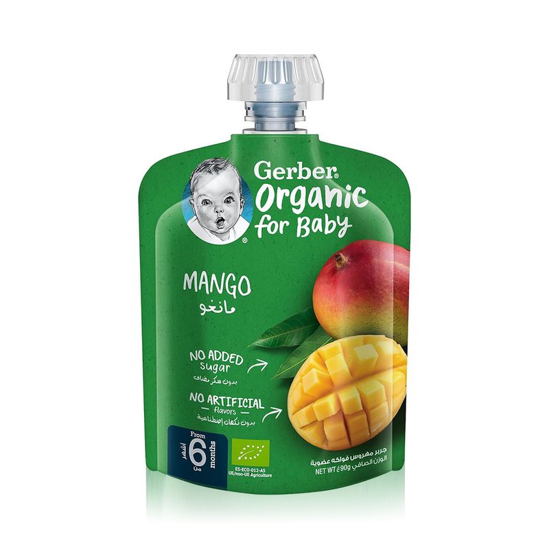 GERBER GERBER Organic Mango Puree Pouch 6m+ - 90 g