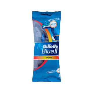 Gillette Blue II Plus Disposable Razors for Men - 5 Razors
