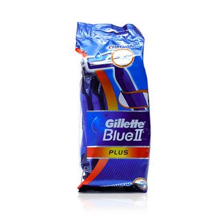 Gillette Blue II Plus UltraGrip Disposable Razors for Men - 10 Razors