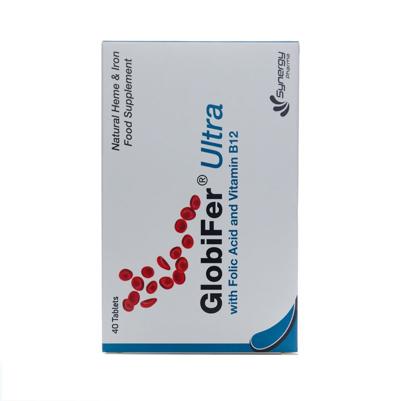 GlobiFer Globifer Ultra Iron, Folic Acid and Vitamins B12 - 40 Tablets