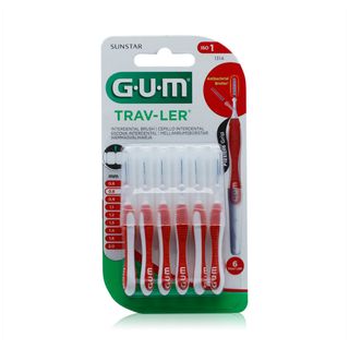 GUM Trav-Ler 1314 Interdental Brushes 0.8 mm ISO 1 - 6 Brushes
