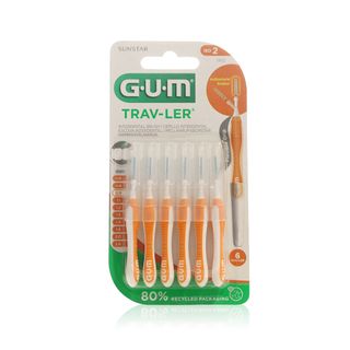 GUM Proxabrush Trav-Ler 1412 0.9 mm Cylindrical - 4 Brushes