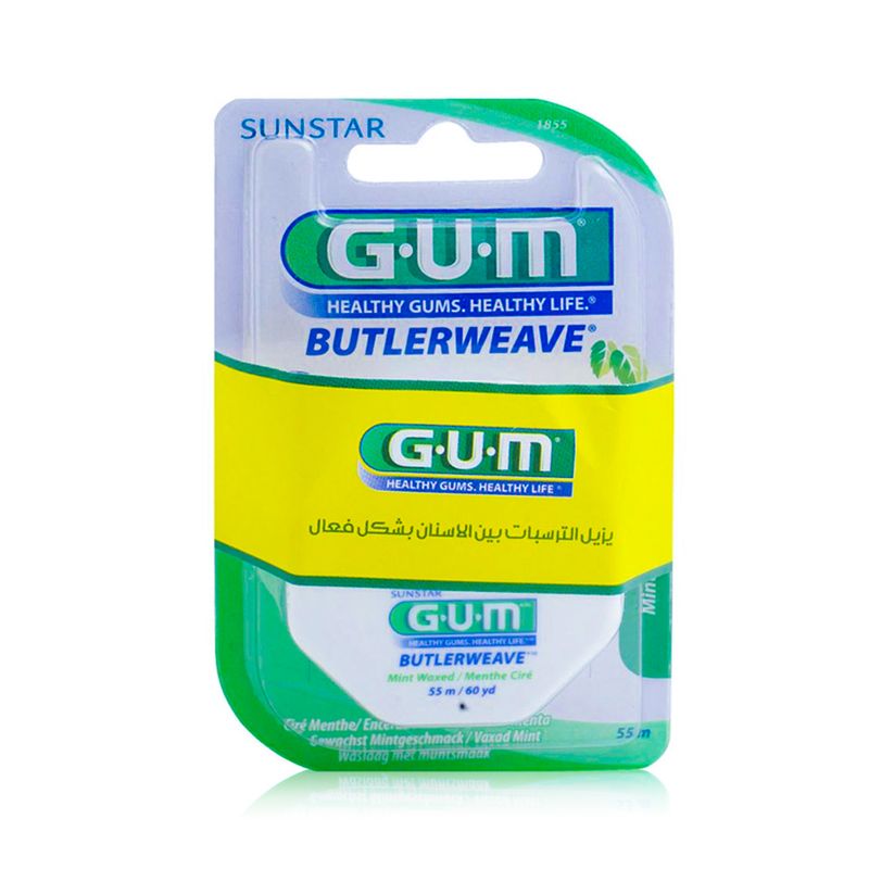 GUM ButlerWeave 1855 Waxed Mint Dental Floss 54.8 m - 1 Dispenser