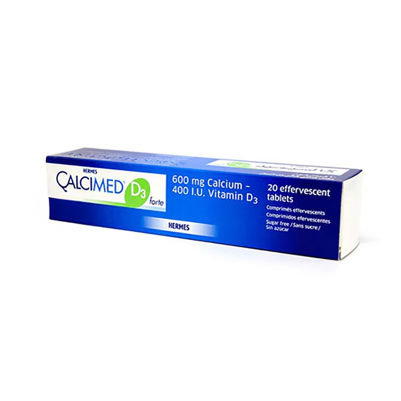 Calcimed Calcimed D3 Forte Calcium 600 mg / Vitamin D3 400 IU Effervescent Tablets - 20 Tablets