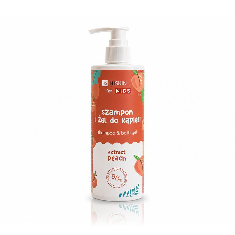 HISKIN Kids Peach Shampoo & Bath Gel 2-in-1 - 280 ml