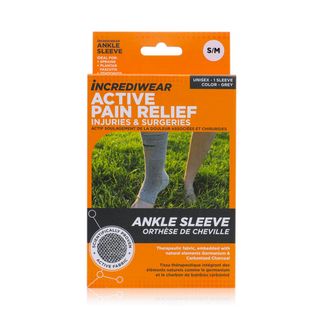 Incrediwear Ankle Sleeve Grey, Small/Medium - 1 Sleeve
