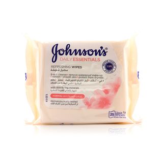 Johnson's Daily Essentials Refreshing Facial Cleansing Wipes - 25 Wipes