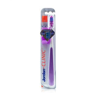 Jordan Clinic Shiny White Medium Toothbrush with Head Cover - 1 Toothbrush