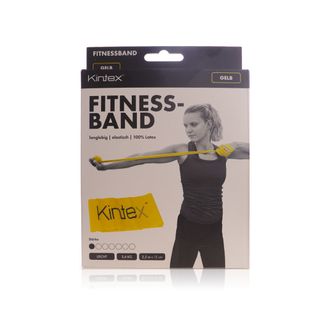 Kintex Fitness Exercise Resistance Band, Yellow Thin - 2.5 m x 15 cm